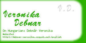 veronika debnar business card