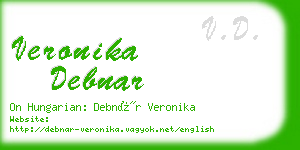 veronika debnar business card